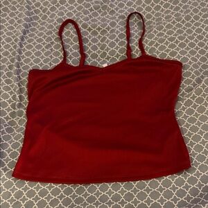 Elegant Red Camisole Top
